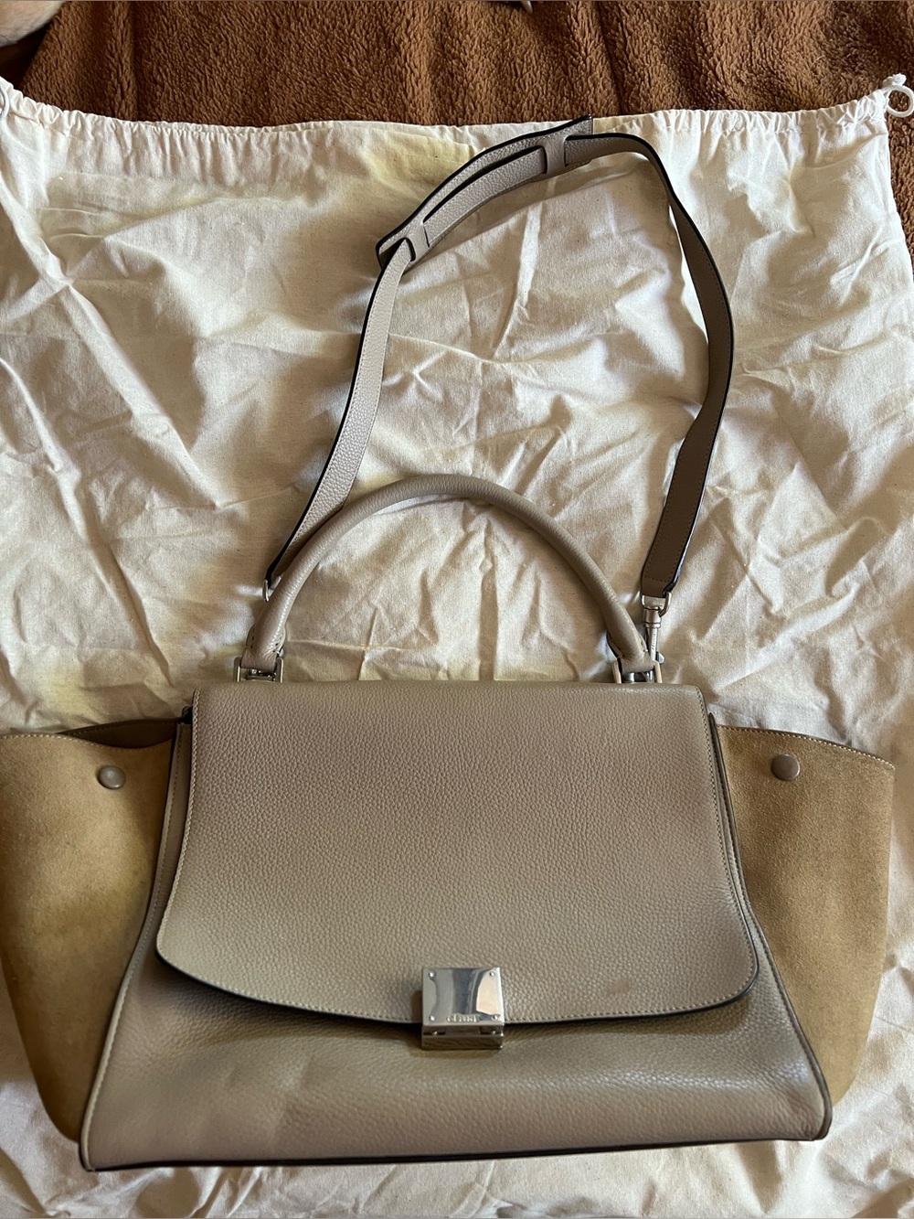 Celine $2950 nude medium trapeze tote - Picture 3 of 14